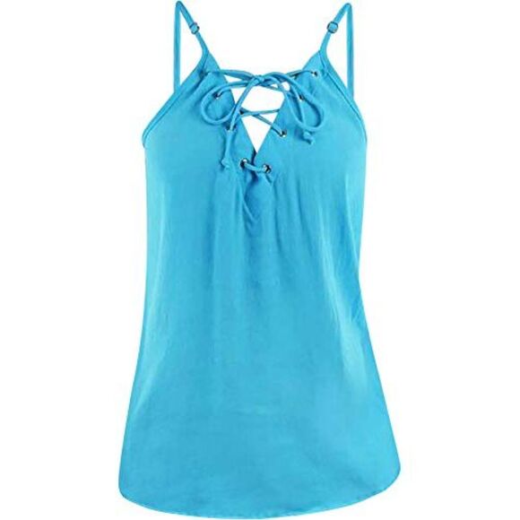 Sleeveless Lace-Up Tank Top - Picture 6 of 9